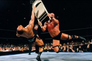 Создать мем: pro wrestling, royal rumble 1997, wwe curb stomp