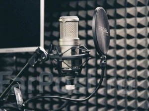 Create meme: recording, recording Studio, the microphone in the Studio