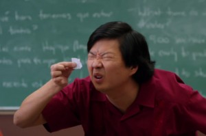 Create meme: Chinese attempts to discern meme, meme Chinese with a piece of paper, Chinese squints meme