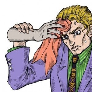 Создать мем: yoshikage kira, jojo, Взволнованный Кира