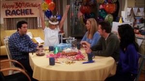 Create meme: show friends, TV series friends Rachel's birthday