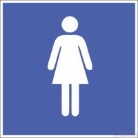 Создать мем: знак туалет, дорожные знаки туалет женский, женский туалет