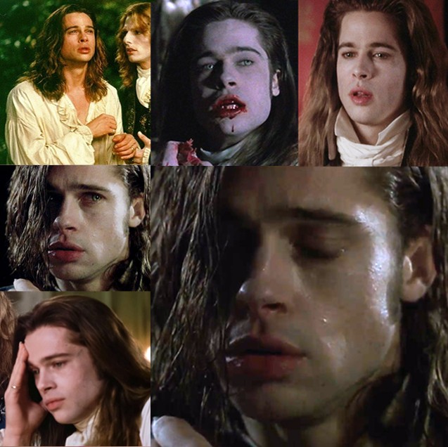 Create meme: Interview with the vampire Tom Cruise and Brad Pitt, interview with the vampire movie 1994, Interview with a Vampire 1994 film Kiss