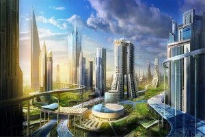 Create meme: the architecture of the future, future city