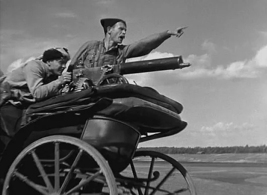 Create meme: a wheelbarrow, tachanka machine gun, military photos 1941 1945