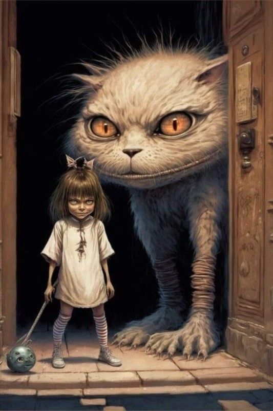 Create meme: fantasy drawings, Cheshire cat illustrations, fantasy 