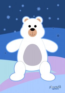 Create meme: polar bear, toy