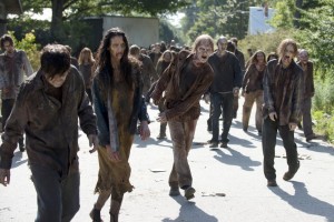 Create meme: zombies twd final season, The walking dead, a crowd of zombies from the walking