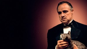 Create meme: the godfather with cat, the godfather with cat, Marlon Brando the godfather