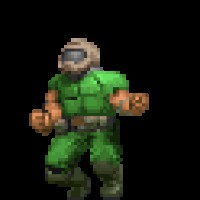 Создать мем: doomguy 1993 sprite, doom, танцующий doomguy