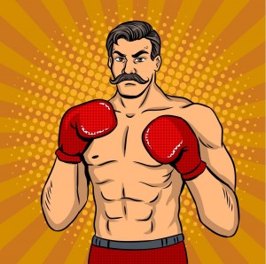 Create meme: mustache Superman, mma fighter, graphicriver tattoo flash boxer fighter
