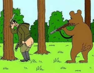 Create meme: the bear and the hare, jokes, bear cartoon