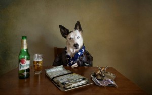 Создать мем: фото собаки с бутылкой вина, собака с пивом мем, собака