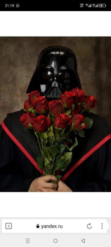 Create meme: Darth Vader , The flower of Darth Vader, Darth Vader love