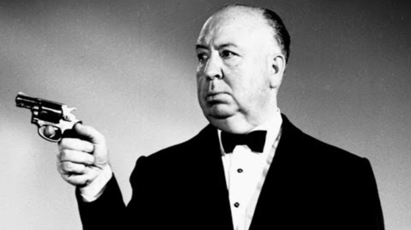 Create meme: Alfred hitchcock portrait, Alfred hitchcock Walt Disney, Alfred Hitchcock with a gun