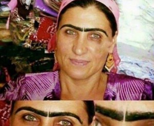 Create meme: meme, unibrow photo, unibrow girls