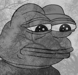 Create meme: sad frog, black and white memes, sad meme