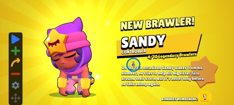 Create meme: sandy Bravo stars, brawl stars sandy, sandy brawl stars