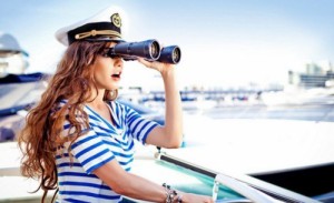 Create meme: binoculars, sailor, PP