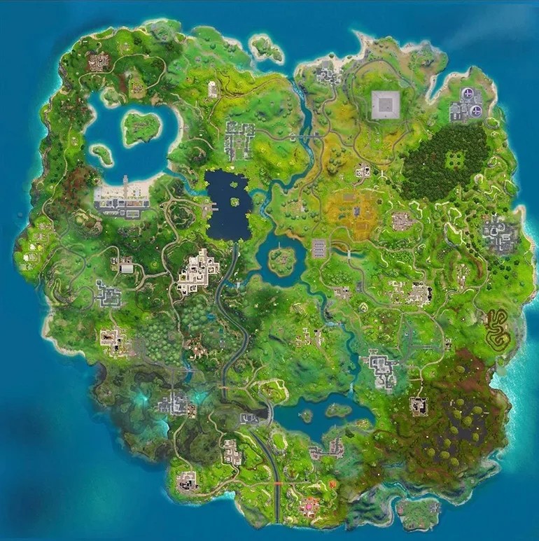 Создать мем: fortnite map, старая карта фортнайт, новая карта фортнайт