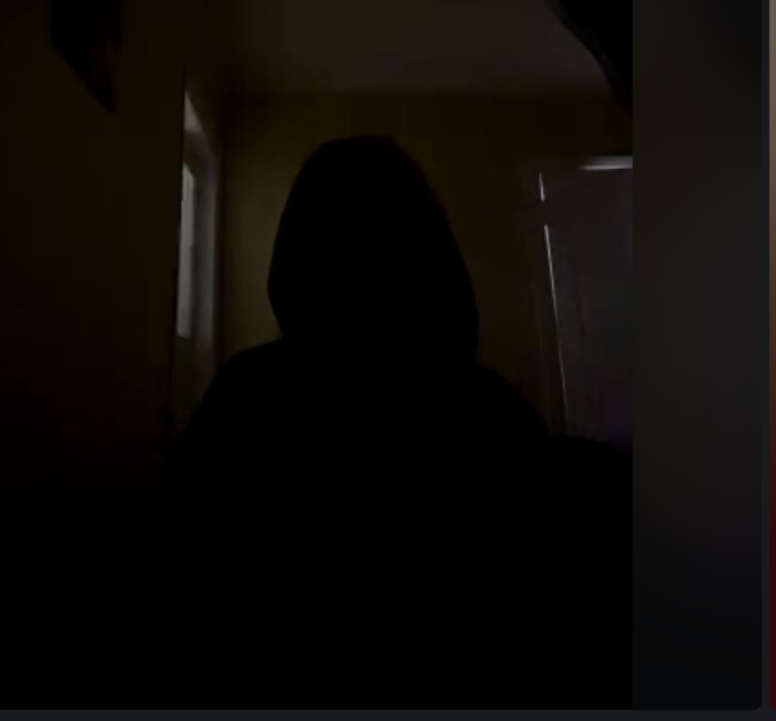 Create meme: people , darkness, in a hood without face