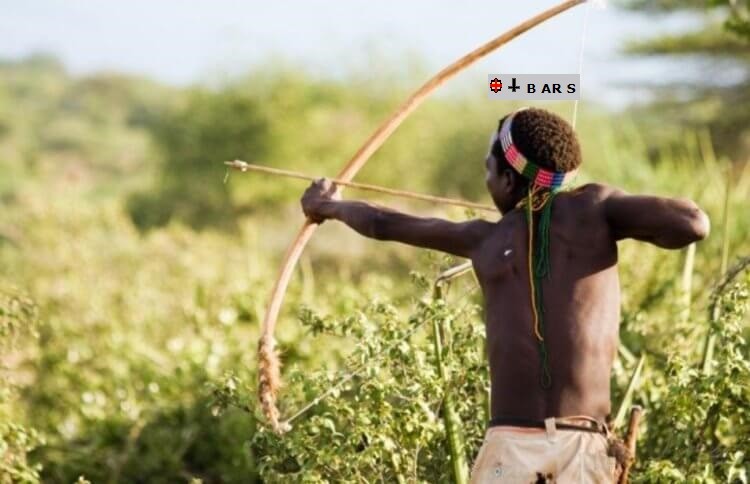 Create meme: African tribes , Africans with bows, Africa 