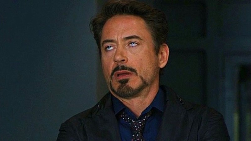 Create meme: Tony stark rolled his eyes, Robert Downey Jr rolls eyes, meme Robert Downey Jr. 