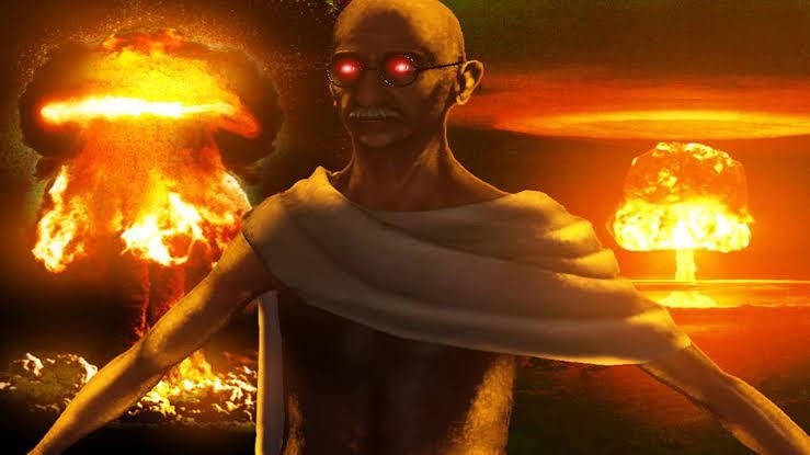 Create meme: nuclear Gandhi, Mahatma Gandhi Tsiva, Civilization nuclear Gandhi