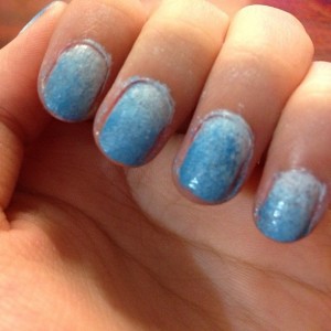 Create meme: manicure, nails, manicure Ombre blue
