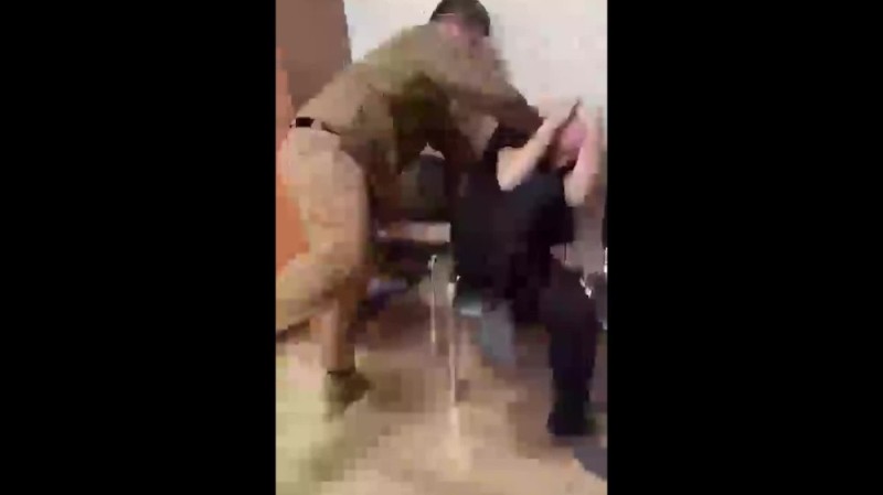 Create meme: people , Ramzan Kadyrov, beating a man