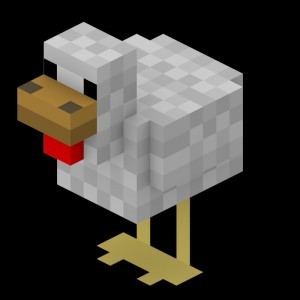 Create meme: chicken from minecraft, chicken minecraft building, minecraft mobs chicken