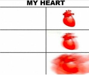 Create meme: heart meme