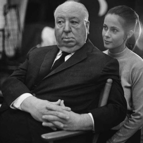 Create meme: Claude is greedy, Alfred Hitchcock, girl 