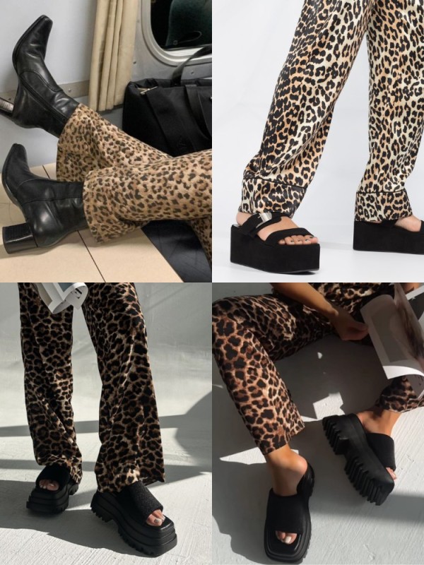 Create meme: leopard shoes, kappa leopard trousers, leopard