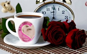 Create meme: flowers roses, watch the time, a Cup of coffee at Rosa Khutor