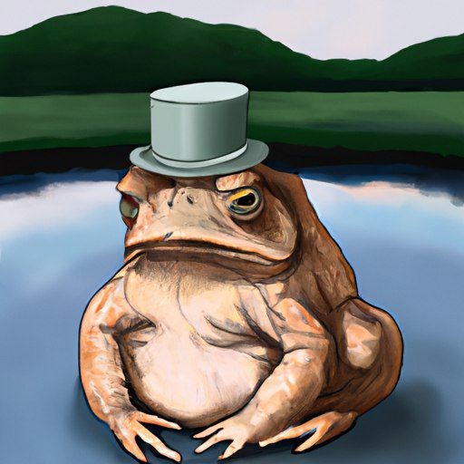 Создать мем: лягушка в шляпе, жаба арт, жаба