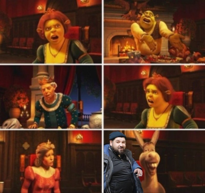 Create meme: Shrek , Shrek Fiona donkey, meme Shrek Fiona