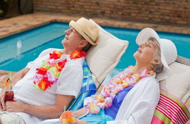 Create meme: retirement, holiday abroad , pensioners on vacation