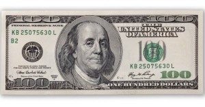 Create meme: hundred dollars, Benjamin Franklin, dollars