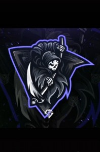 Create meme: mascot logo, emblems for the clans death with a scythe, dark mascot logo