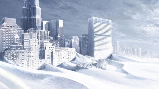 Создать мем: изменение климата, послезавтра (the day after tomorrow) 2004, катаклизм