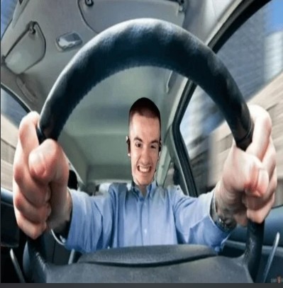 Create meme: The driver is reckless, car , aggressive driver 