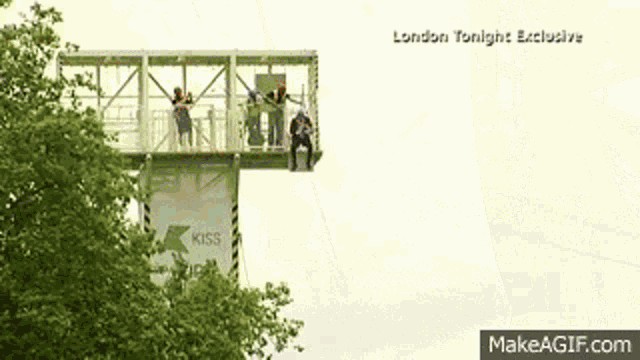 Create meme: Boris Johnson , jumping from a tower, tower