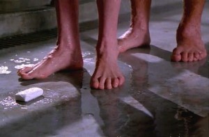 Create meme: feet, Leg, dropped soap in the shower