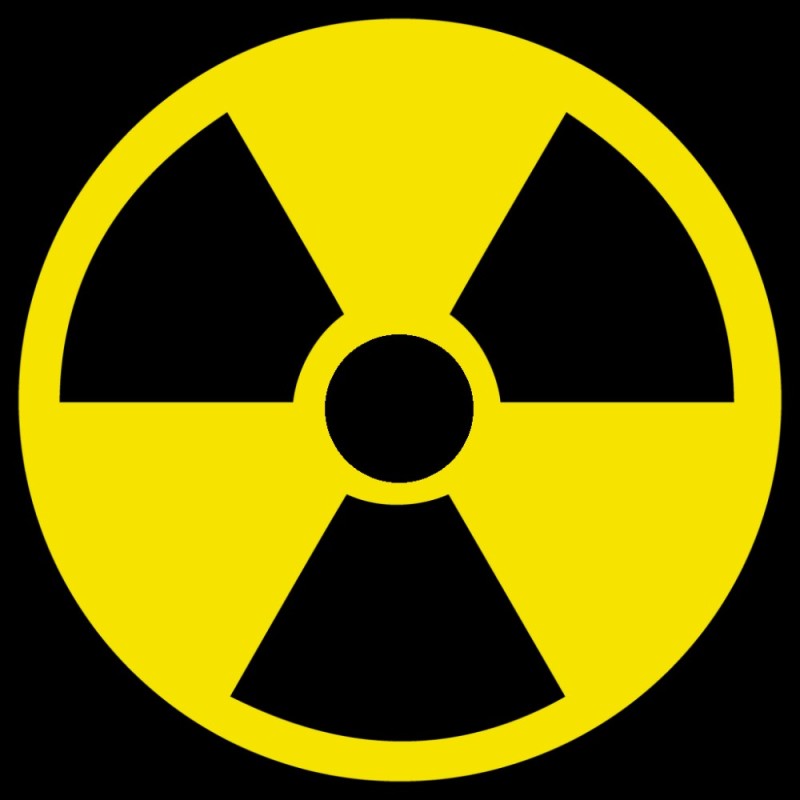 Создать мем: радиационная опасность, радиации, радиоактивный знак круглый