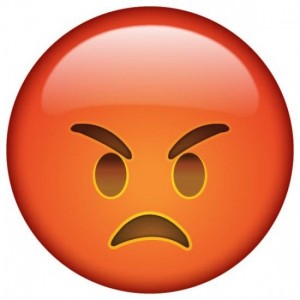 Создать мем: scared emoji, эмоджи красный, angry emoji