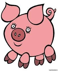 Create meme: cartoon pig, piglet drawing, pig drawing