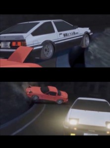 Создать мем: toyota ae86 trueno initial d, автомобиль, initial d ae 86