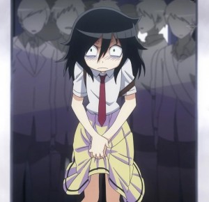 Create meme: Kuroki Tomoko, watamote