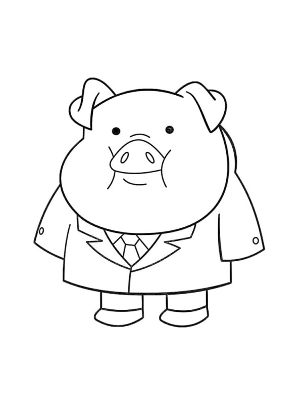 Create meme: gravity falls puffy, Puffy pig from Gravity Falls, a drawing of puffy from gravity falls